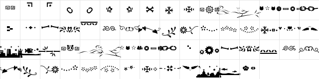Kfon Regular  glyph index