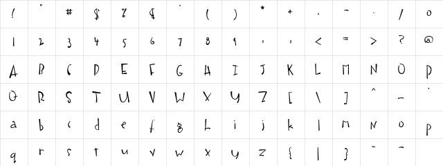 CK Hit The Road Regular  glyph index