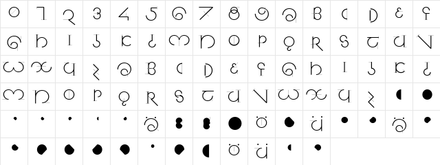 SegmentaSans Regular  glyph index