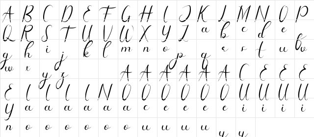 Daisy Facthory Demo Regular  glyph index