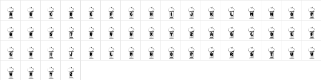 KR Shake Regular  glyph index