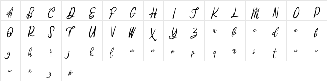 Hatedo FREE Regular  glyph index