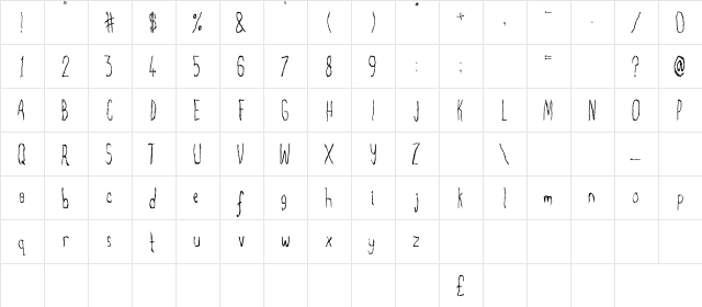 The Truth Will Out Regular  glyph index