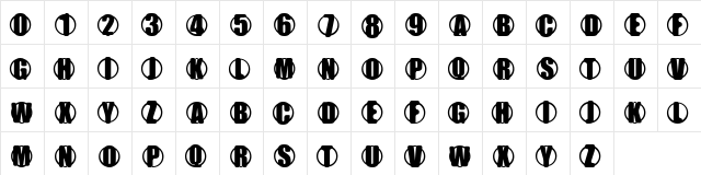 YChrome Prime  glyph index