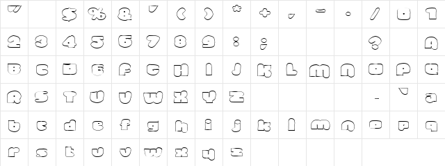 Silent Regular  glyph index