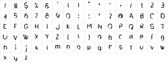 Agave-Brush Brush  glyph index