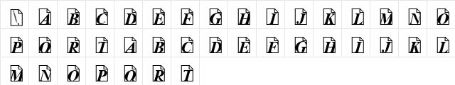 Paper Trail Normal  glyph index