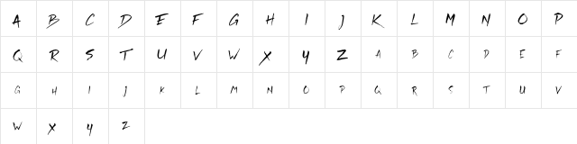 Rickies Free Regular  glyph index