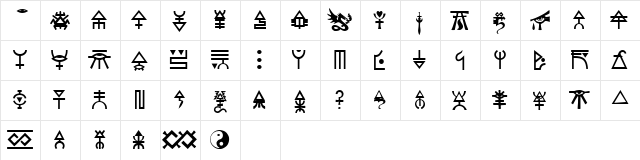 Eldar Regular  glyph index