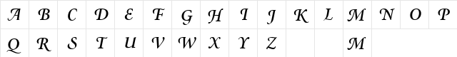 MinioSwaSemIta Regular  glyph index