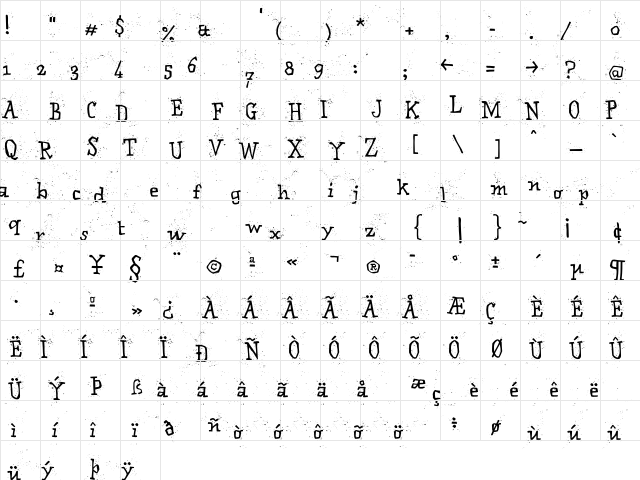 Matto Porco  glyph index