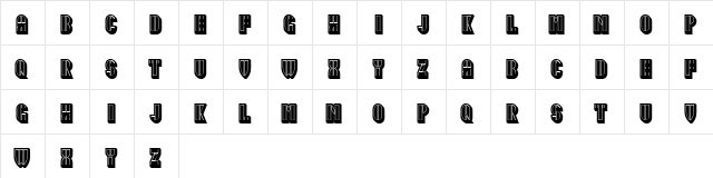 Idiotism Stylized Regular  glyph index