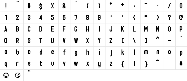 71mksd1 ab  glyph index