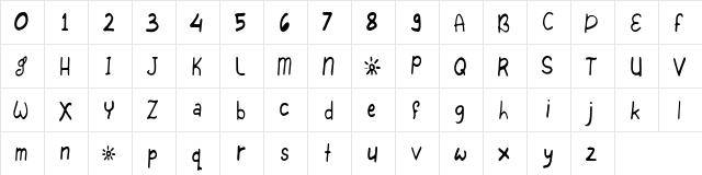 Vertical Regular  glyph index