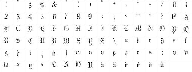 caustic monk Normal  glyph index