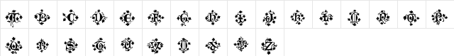 Mandragora Regular  glyph index