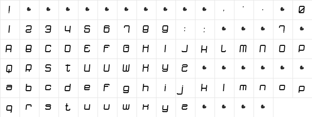 dopenakedfoul relaxed Regular  glyph index