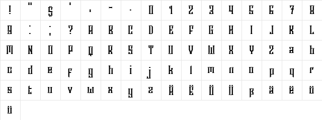 Archipelago Thin  glyph index