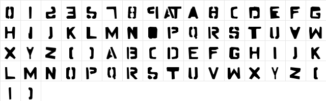 Firewater Regular  glyph index