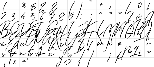 Hai Angellica! Regular  glyph index