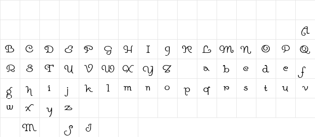 Goddard Demo Regular  glyph index