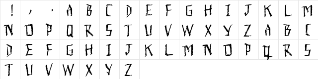 Quick Pick Your Hat Regular  glyph index