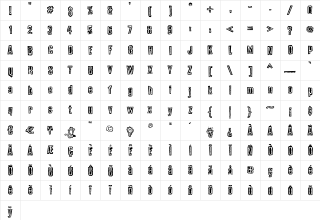 Alter-Ego Regular  glyph index