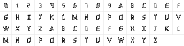 Cirquee Regular  glyph index