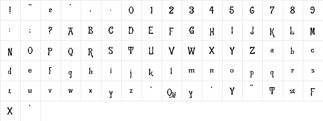 Flemish-Normal Regular  glyph index