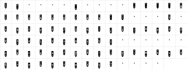 Populuxe Trink  glyph index