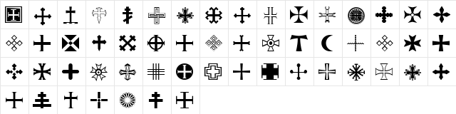 Apocalypso Regular  glyph index