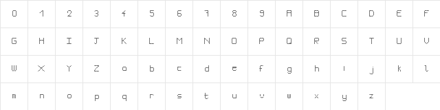 WLM Pixel Party White Windowed Regular  glyph index