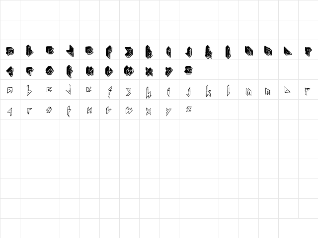 IRON MATHBOOK Regular  glyph index