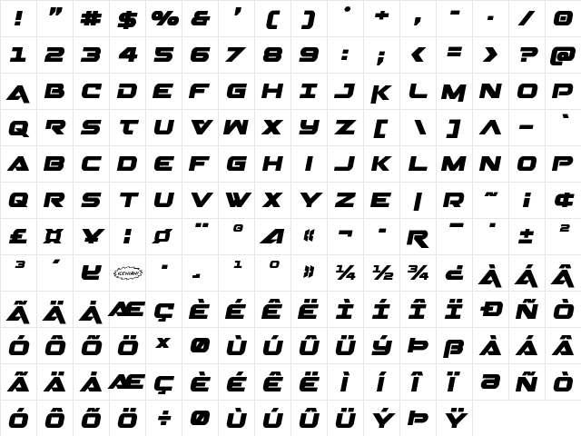 Gemina Semi-Italic Semi-Italic  glyph index