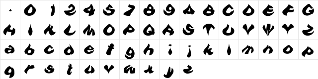 Teardrop! Regular  glyph index