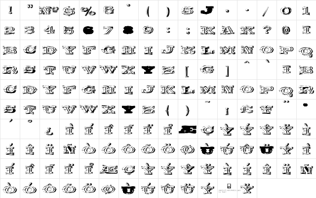 LHF Jumbo Spurs FULL Regular  glyph index
