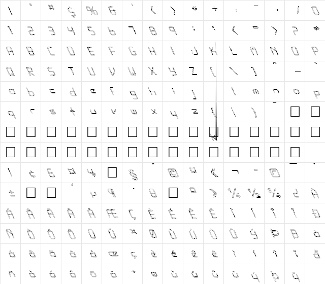 FZ DIGITAL 10 SPOTTED LEFTY Normal  glyph index