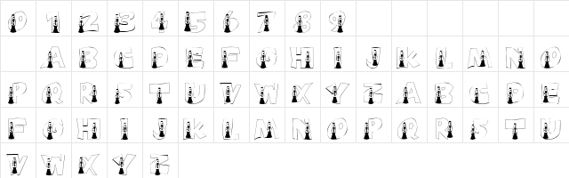 101! GroOovy Baby Regular  glyph index