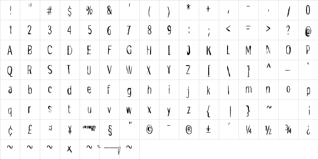 Edge Regular  glyph index