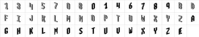 Blox (BRK) Regular  glyph index
