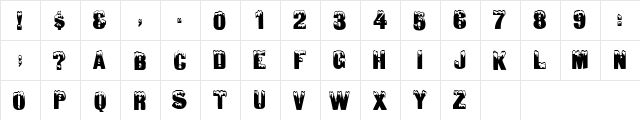 Athabaska Regular  glyph index