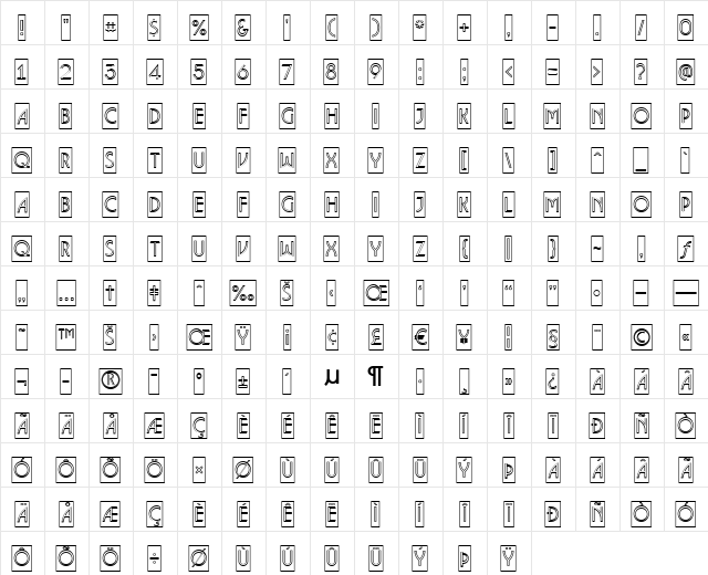 a_LancetCmOtl Regular  glyph index