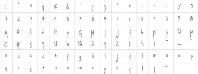 VireoFontHC Regular  glyph index