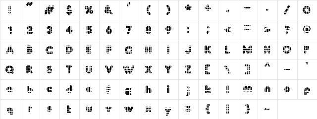 AnniesGrids Regular  glyph index
