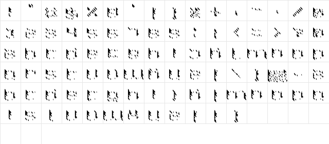 DS Home Side Regular  glyph index
