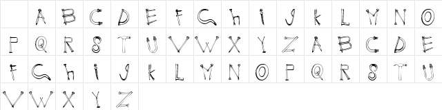 101! Handyman Special Regular  glyph index