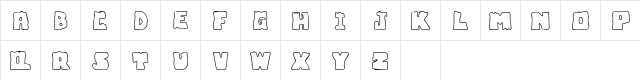 Bubble Frum Demo Regular  glyph index