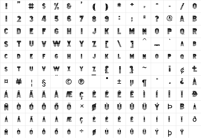 FZ UNIQUE 44 Normal  glyph index