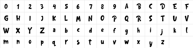 Gula FREE Regular  glyph index