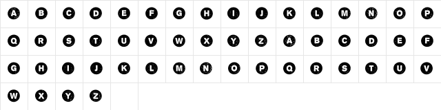 SectionIntersection Regular  glyph index